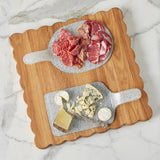 Glass Stacking Oval Tray, White