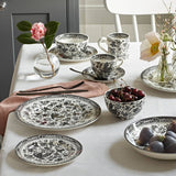 Black Regal Peacock Large Plate