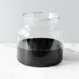 Black Colorblock Flower Vase