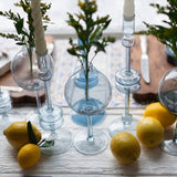 Denim Glass Candlestick, Large (Sold Individually)