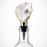 Natural Oyster Stopper with Gold Trim