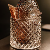Diamond-Cut Crystal Glass Storage Jar