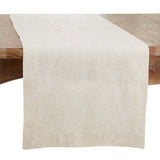 Fennco Styles - Solid Plain Linen Blend Table Runner
