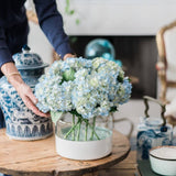 White Colorblock Flower Vase