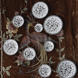 Black Regal Peacock Large Plate