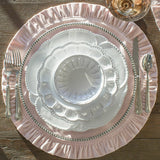 Round Ruffle Velvet Placemat: Mocha / 16.5 Inch Round