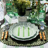 Cabana Stripe Melamine Dessert/Salad Plate Set/4 - Seagrass