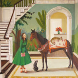 JANET HILL STUDIO - A House Horse Called Rousseau Art Print - 8.5x11