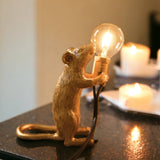 Gold Plated Mouse Resin Night Light - Standing