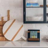 Serving Board, Medium Round, White