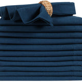 Premium Peacock Blue Cotton Dinner Napkins 18x18 - Set of 4