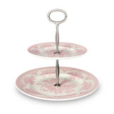 Rental-Burleigh - Pink Asiatic Pheasants 2 Tier Cake Stand
