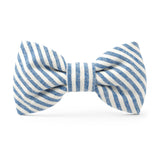 The Foggy Dog - Lake Blue Stripe Summer Dog Bow Tie