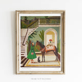 JANET HILL STUDIO - A House Horse Called Rousseau Art Print - 8.5x11