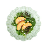 Cabana Stripe Melamine Dessert/Salad Plate Set/4 - Seagrass