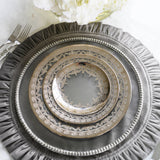 Round Ruffle Velvet Placemat: Mocha / 16.5 Inch Round