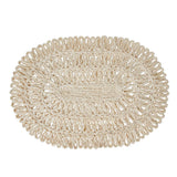 Straw Loop Oval Placemat, whitewash