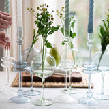 Clear Glass Candlestick, Medium (Sold Individually)