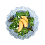Cabana Stripe  Melamine Dessert/Salad Plate Set/4 - Ocean