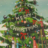JANET HILL STUDIO - Peppermint Family Trim The Tree Art Print - 8.5" X 11"
