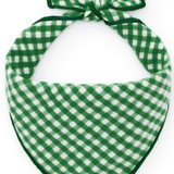 The Foggy Dog - Evergreen Gingham Dog Bandana
