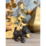 Cast Iron Schnauzer Dog Statue