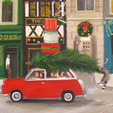 JANET HILL STUDIO - Peppermint Family Spread Christmas Cheer Art Print -8.5 X 11 - Framed