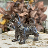 Cast Iron Schnauzer Dog Statue
