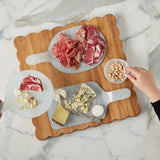 Glass Stacking Oval Tray, White