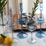 Denim Wine Glass Vase, Medium