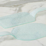 Glass Stacking Oval Tray, White