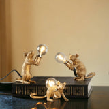 Gold Plated Mouse Resin Night Light - Standing
