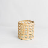 Cane Candle Holder Open Weave - Medium