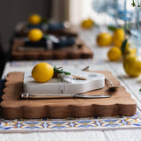 Cheese Board with Spreader, Small, White