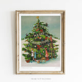 JANET HILL STUDIO - Peppermint Family Trim The Tree Art Print - 8.5" X 11"