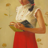 JANET HILL STUDIO - A Mystery Lady Art Print - 8.5 X 11