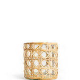 Cane Candle Holder Open Weave -  Small