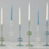 Denim Glass Candlestick, Large (Sold Individually)