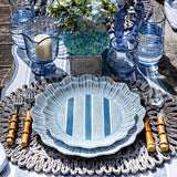 Straw Loop Oval Placemat, Chambray