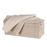 Flax Linen Cotton Napkins, 20x20" Natural - Set of 4