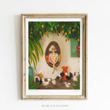 JANET HILL STUDIO - Extraordinary Chickens Art Print - 8.5" X 11"