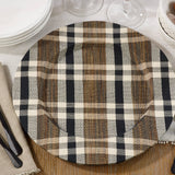 Plaid Woven Water Hyacinth Charger