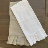Provence Linen Towel with Ruffle and Fringe