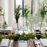 Denim Glass Candlestick, Large (Sold Individually)