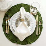 Round Ruffle Linen Placemats