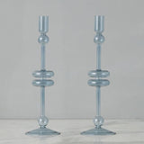 Denim Glass Candlestick, Large (Sold Individually)
