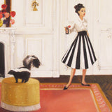 JANET HILL STUDIO - Lisette vs The Skunk Art Print - 8.5" X 11"