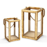 Rattan Lanterns W/ Rope Handle Medium