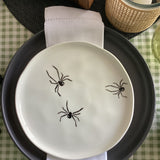 Hand-painted spider plate 8"