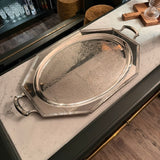 Found Vintage - Silverplated Tray with handles 28" L x 16" W